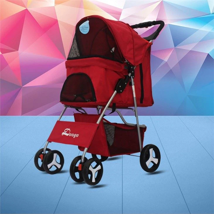 Dog Stroller Luxury 4 Wheels Pet